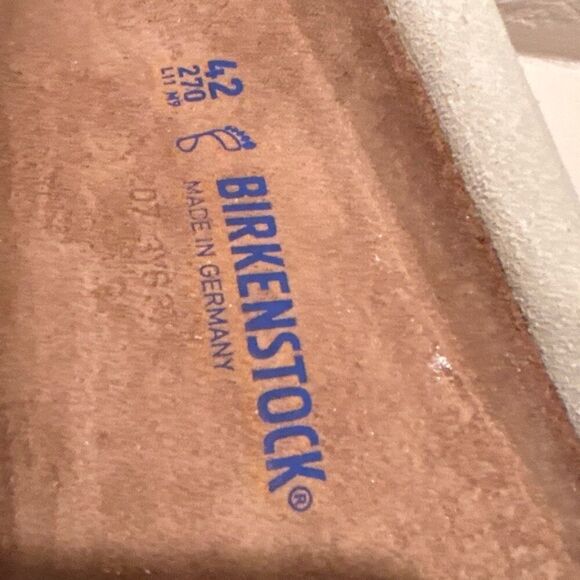 Birkenstock Women’s 11 Arizona Slide Sandals Faded Lime Suede Leather Hippie NWT - Picture 3 of 11